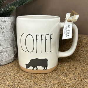 Rae Dunn Coffee Mug with Cow Shadow